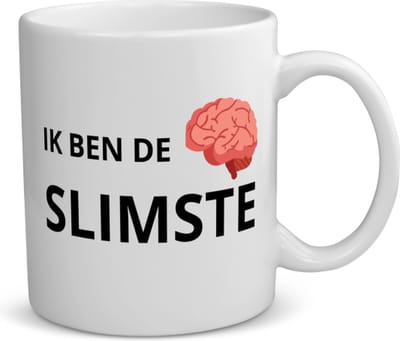 Akyol - ik ben de slimste koffiemok - theemok - Quotes - slimme mensen - de slimste - verjaardagscadeau - verjaardag - cadeau - kado - geschenk - gift - 350 ML inhoud