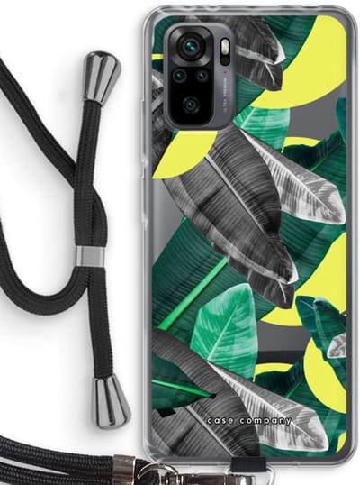 Case Company® - Hoesje met koord geschikt voor Xiaomi Redmi Note 10 Pro hoesje met Koord - Fantasie jungle - Telefoonhoesje met Zwart Koord - Bescherming aan alle Kanten en Over de Schermrand