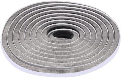 Zelfklevende Borstelstrip 9 mm x 9 mm voor Deuren en Ramen, Geluidsisolatie, Weerbestendige Afsluiting en Stofwering