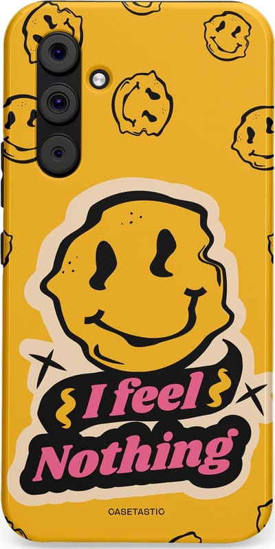 Casetastic hoesje geschikt voor Samsung Galaxy A54 (2023) 5G - Dubbellaagse bescherming - Alles is niks - Fashion Case - Okergeel Zwart Zand