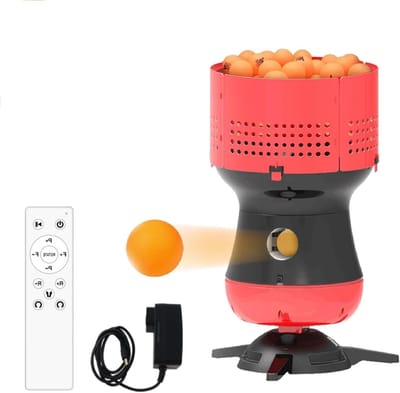 Tafeltennisrobot - Ping Pong Trainer - Solo Training - Afstandsbediening Instelbaar - 90 Ballen Capaciteit - Zwart
