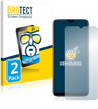 BROTECT - Screenprotector voor realme C11 2021 - Folie Beschermfolie transparant 2 Stuks