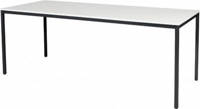 Bureautafel - Domino Basic 200x80 grijs - zwart frame