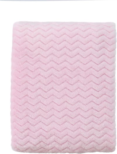 Zachte en Warme Fleece Babydeken voor Jongens en Meisjes - Ideaal voor Wieg, Kinderwagen en Peuterbed 75cm x 100cm (Golf Babyroze)