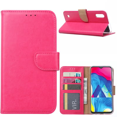 Ntech Hoesje Geschikt Voor Samsung Galaxy M10 Portemonnee Hoesje / Book Case - Roze/Pink