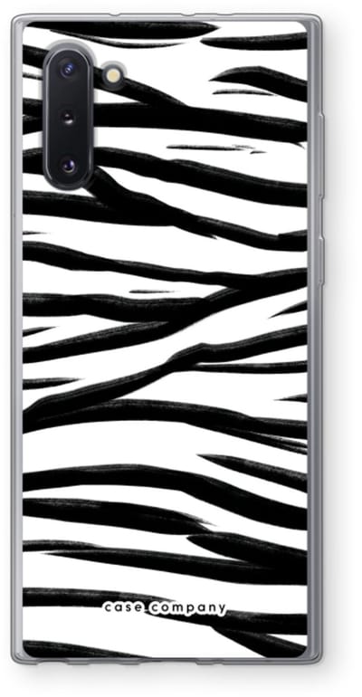 Case Company® - Hoesje geschikt voor Samsung Galaxy Note 10 hoesje - Zebra pattern - Soft Cover Telefoonhoesje - Bescherming aan alle Kanten en Schermrand