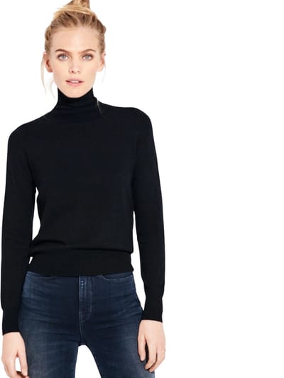 Hoogkwalitatieve Dames Thermo Shirt / Col Trui / Turtleneck Shirt | Warmte Fleece Trui / Warmhoudende Shirt | Zwart - M/L