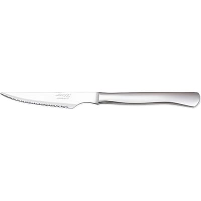 Couteau à Steak - Inox - Monobloc - Lame Crantée - Compatible Lave-Vaisselle - Confort Optimal