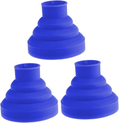 Haar Diffuser Set - Krulversterker Opzetstuk - Krullend Haar Stylen - Gelijkmatige Warmteverdeling - 3 Delig - Blauw