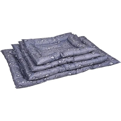 Koelmat hond - verkoelend hondenbed - S - 66x56x6 cm - Drop Grijs - waterdicht koelbed met veilige gelvulling