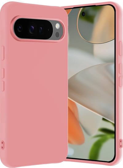 Hoes - Geschikt voor Google Pixel 10 Pro - Sterk & Shockproof - Hoesje Cover - Siliconen Case - Lichtroze