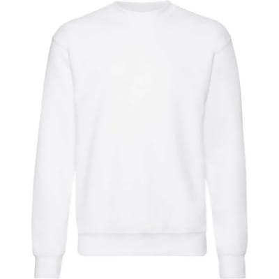 Fruit of the Loom Unisex Sweatshirt met Klassieke Schouder (Wit)