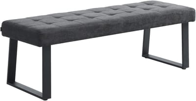 Eetkamerbank Gestoffeerd - Lange Bank - Stijlvol Zitten - Industrieel Modern Design - 140 cm - Antraciet
