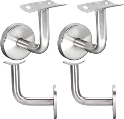 Leuninghouder voor wandbevestiging - Roestvrijstaal - 4 stuks