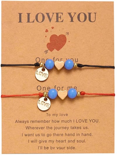 Belofte paar armbanden – Hart – met lichtgevende kralen – gevlochten design – symbolisch en stijlvol cadeau voor geliefden – perfect voor Valentijnsdag, verjaardag of jubileum