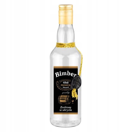 Bimberek Monopol Serie - Decoratieve Fles - 500ml - Glass - Inclusief Dop en Sierkoord