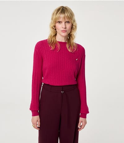 Fabienne Chapot Charlotta Pullover Truien & vesten Dames - Sweater - Hoodie - Vest- Fuchsia - Maat S