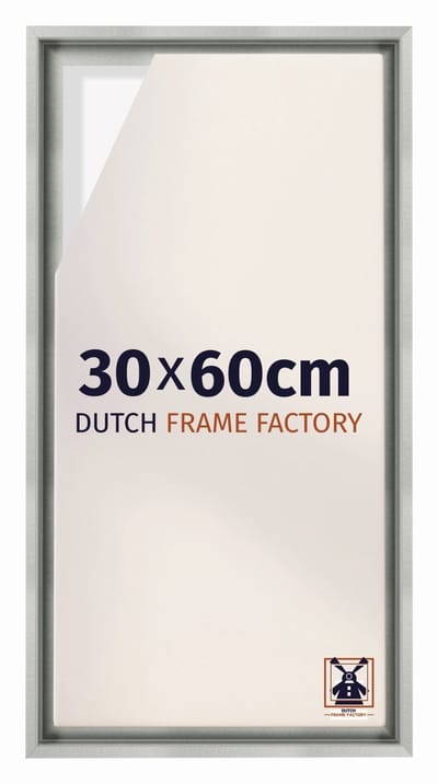 Baklijst 30x60 cm - Zilver Mat - Geschikt voor Canvasdoek - MDF Baklijst Lausanne