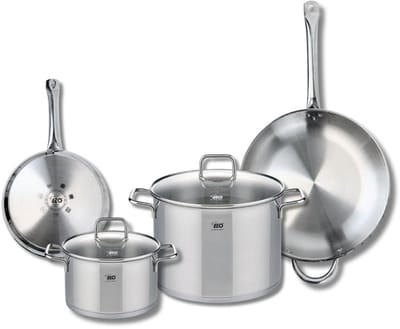 Set van 2 Bakpannen 24 en 32 cm en 2 Kookpotten 20 en 26 cm Elo Profi Citrin