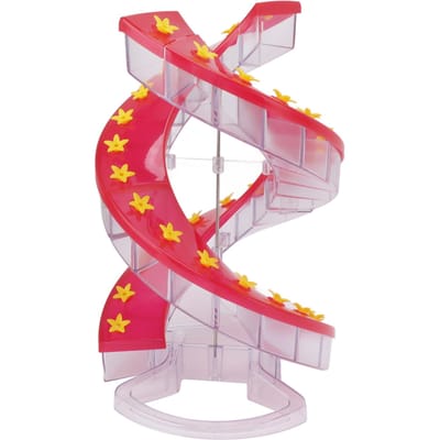 Mangeoire à colibris Plastique Transparent Remplissage Facile Mangeoire à oiseaux Spirale pour Jardin Double Hélice red