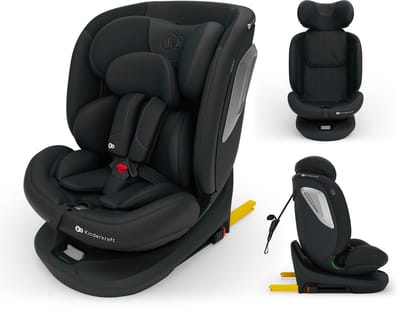 Kinderkraft I-GROW 2 PLUS Autostoel – 40-150 cm i-Size – Met Isofix – Groep 0/1/2/3 – Tot 12 Jaar – Zwart