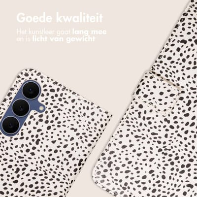 imoshion Hoesje - Geschikt voor Samsung Galaxy S25 FE - Design Bookcase smartphone - Desert Dots