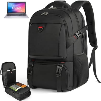 Dailygoods- Laptoprugzak 17,3 inch - Waterdichte Rugzak - Geïsoleerd Lunchcompartiment - USB-Poort - Ademend - Hoogwaardig Polyester