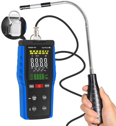 Digitale Windmeter - Luchtstroommeter - Weer Meten - Groot Kleuren LCD - 17 x 8 x 3 cm - Blauw