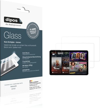 dipos – 2x Pantserfolie geschikt voor RebotAi D101 | 9H Screenprotector