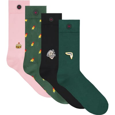 A-DAM Unisex 4-pack Casual Socks Multicolor Size: 36-40 | Socks Outlet | Unisex | Zwart