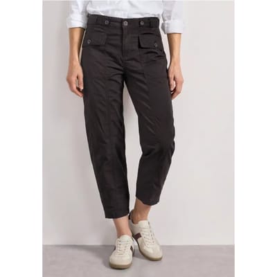 High Waist Barrel Leg Hose im Casual Fit