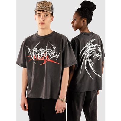 Vitriol Cyberbones Cropped T-Shirt zwart