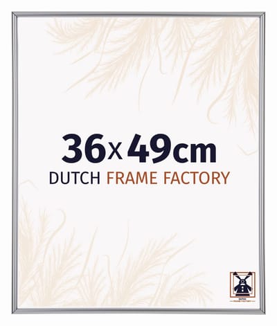 Fotolijst 36x49 cm - Kunststof - Zilver Hoogglans - Angers