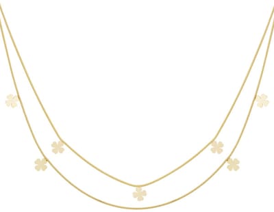 dubbele klaver ketting