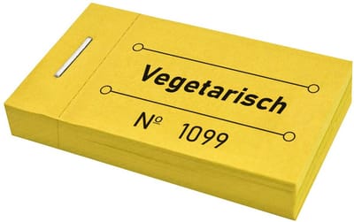 CombiCraft consumptiebonnen vegetarisch geel - 5 boekjes met in totaal 250 bonnen