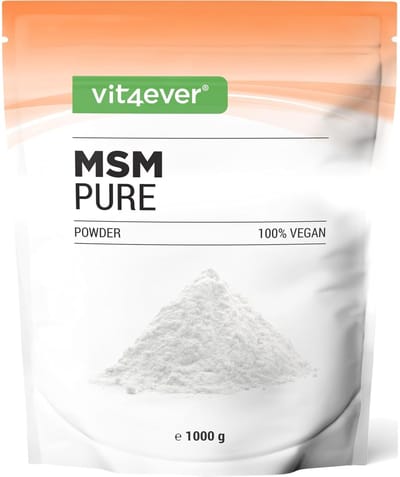 MSM Poeder - 1 kg (1000 g) - 99,9% Zuiver Kristallijn Methylsulfonylmethaan - Meshfactor 40-80 - Organische Zwavel - Vegan, Zonder Toevoegingen