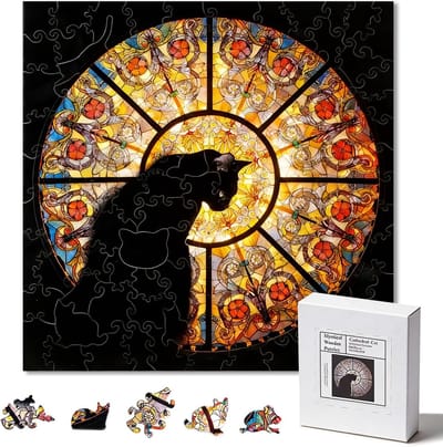 Houten Puzzel - Dieren Puzzel - Ontspannend Tijdverdrijf - Unieke Vormstukjes - 108 Stukjes