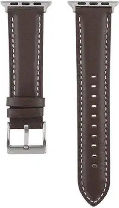 Fungus - Smartwatch bandje - Geschikt voor Apple Watch 38 / 40 / 41 mm - Series 1 2 3 4 5 6 7 8 9 SE iWatch - PU leer - Strap - Donkerbruin