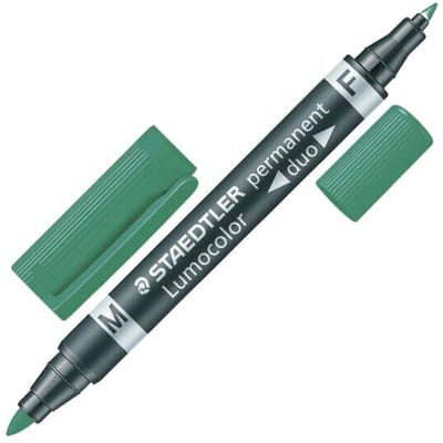Staedtler Permanent marker - Lumocolor Duo - dubbele punt 0.6mm + 1.5mm - Groen