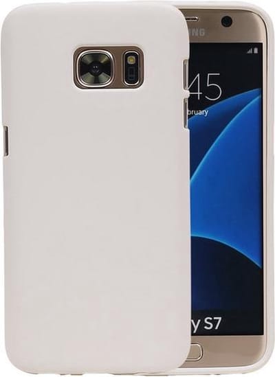 Wit Zand TPU back case cover hoesje voor Samsung Galaxy S7