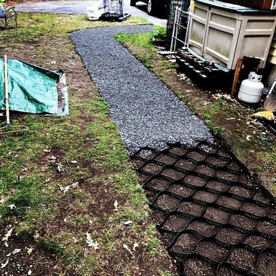 Grind Stabilisator Rooster - Oprit Stabilisatie - Tuinbestrating Stabiliseren - Honingraat Structuur - 3 x 7 m - Zwart