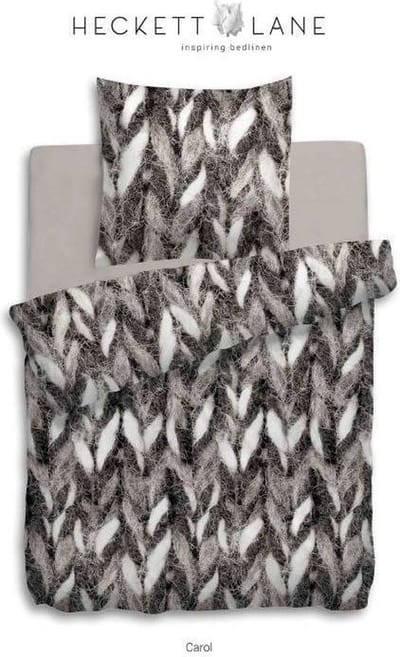 Heckett & Lane Carol Dekbedovertrek - Eenpersoons - 140x200/220 cm - Zwart/Wit