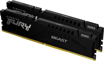 Kingston FURY Beast DDR5-6000 - 64GB - CL36 - Dual Channel (2 pcs) - AMD EXPO & Intel XMP - Zwart