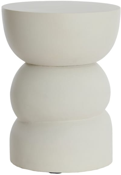 Light & Living Bijzettafel Azalio 35cm - Crème - Rond