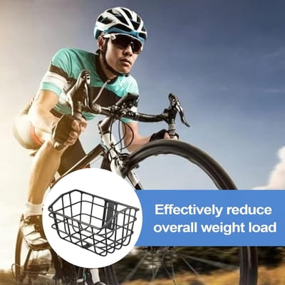 Metalen Fietsmand - Voorrek Fiets - Boodschappen Vervoeren - Eenvoudige Montage - 35x25x20.5cm - Zwart