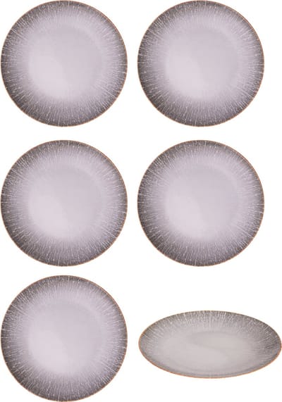 Hazel & Bos Juntos Grietas dinerbord - bordenset 6 persoons - serviesset - 27 cm - porselein
