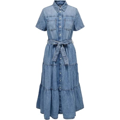 ONLY Denim jurk ONLALIYAH Lange jurk