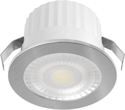 LED Veranda Spot Verlichting - Brinton Glowix - 3W 260 lm 38D - Aanpasbare Lichtkleur 3000K-4000K-6500K - Inbouw - Rond - Zilver - Ø44mm Buitenmaat - Ø32mm Zaagmaat