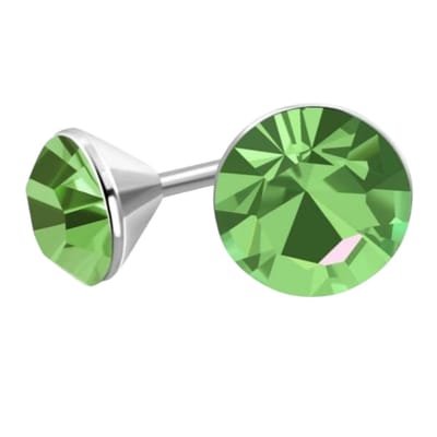 Aramat Jewels | Oorbellen | Lichtgroene Mini Oorknopjes – 3mm – RVS | | | |3mm | Staal | Kinderen, Volwassenen | Verkleurd niet