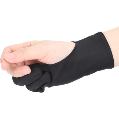 2-vinger schilderhandschoenen Schetsen Schrijven Elektronisch scherm Anti-misklikken Vervuiling Zweet Vuil(XS ) beige